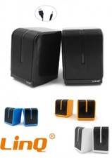 Mini Enceintes Haut-Parleurs Stéréo Usb 2.0 Pc Portable Mp3 Linq A3500