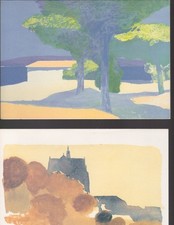 2 cartes Edition Arsenal 1990  1995 Roger Mühl  Cathédrale Metz   St -Tropez