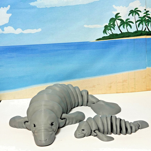 2pcs printed manatee - 2pcs,