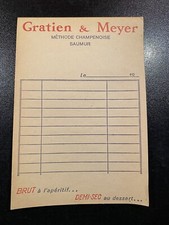 Rare Petit Carnet Publicitaire Gratien & Meyer Bloc Note Vintage French Antique