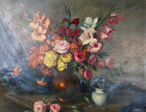 Tableau ancien huile nature - tableau,