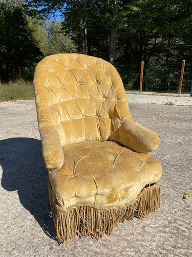 Fauteuil jaune 19ème iii - fauteuil,