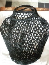 FILET A PROVISION AU CROCHET TAILLE MOYENNE NOIR tbe