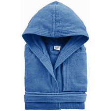 Peignoir Bassetti HOMME FEMME avec capuche 360gr / m² Bluette