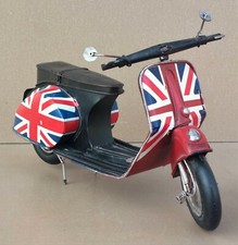 VESPA métal sculpture décor drapeau Royaume-Uni UNION JACK déco style ancienne