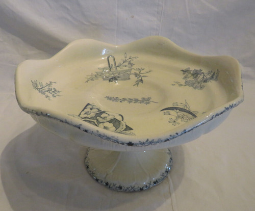 Compotier plat biscuit terre - a,