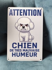 Plaque métal humour chien