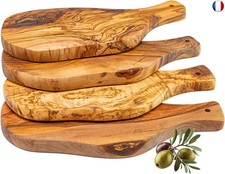 Erreke Planche a Decouper Bois Olivier, Ensemble de 4 Planche à Découper, Fait M