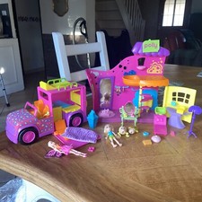 polly pocket fashion:camping-car,personnage.salon beaute
