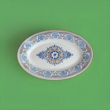 Superbe plat en faïence longwy decor rouennais