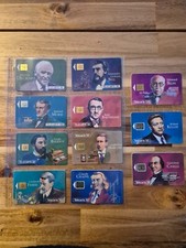 Lot de 11 télécartes  Les grandes figures des télécommunications  très bon état