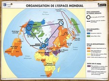 ? Ancienne carte scolaire Nathan - Espace et commerce mondial (carte monde)