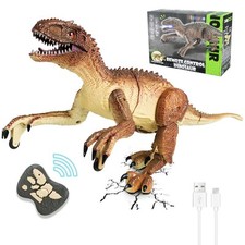 Dinosaure Telecommandé Enfant Dinausore Jouet Vélociraptor Réaliste pour Enfa...