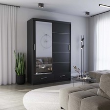 Armoire à portes coulissantes armoire FLORENCE avec miroir 150 cm MAT