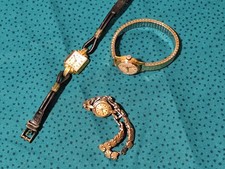 Lot 3 montres Vintage Or