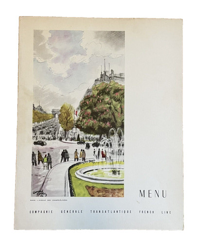 Menu compagnie générale - menu,