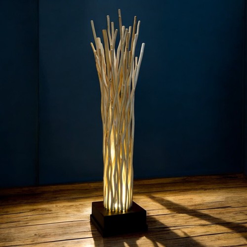 Lampe sur pied treibholz bois - pied,