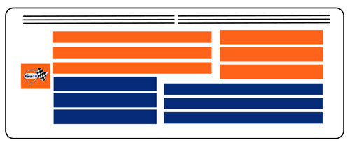 Decals bandes couleur gulf - decals,