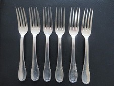 LE COUVERT FRANCAIS LCF – 6 grandes fourchettes métal argenté modèle Louis XV  4
