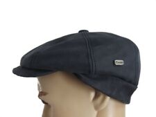 Casquette cuir  CRAMBES nappa wax City bleu taille 61