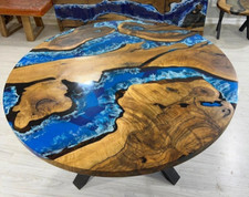 48 " Résine Époxy Dîner Table Top , Époxy Table Superbe Résine Art Meuble