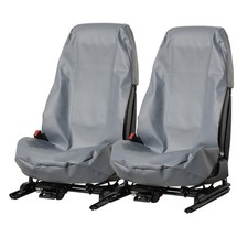 2 Pièce Économiseur de Siège Couvre-Siège Housse Simili Cuir Gris Housse