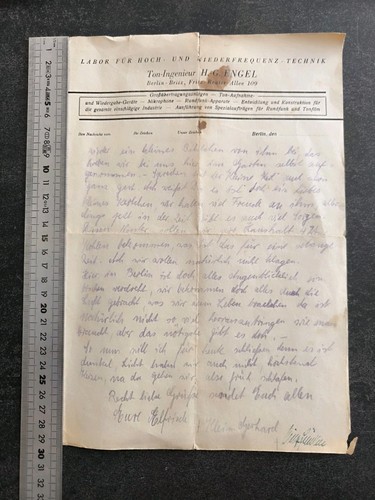 Lettre 1945 1947 - berlin,