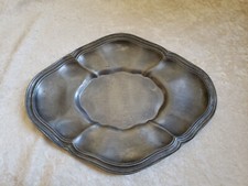 Grand Plat ancien en étain de