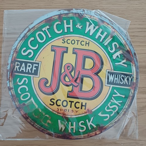 Plaque métallique whisky - j&b,