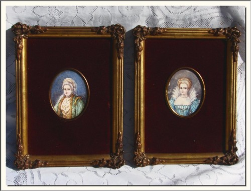 Late 19th two french miniature - late,