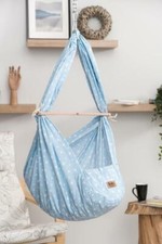 Rêve BÉBÉ BERCEAU à RESSORT 0 - 2½ ans HAMAC lavable - Étoiles en blanc sur bleu