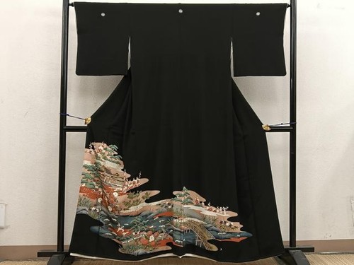 Kimono japonais noir - , tomesode