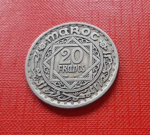 Maroc pièce 20 francs - maroc,