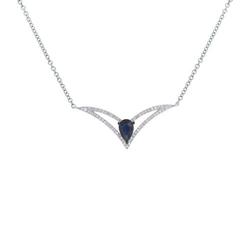 Collier saphir bleu en - collier,