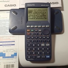 Calculatrice Casio Graph 100+ CAS complet Manuels & étui testé Fonctionnel 