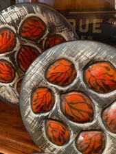 Duo d'assiettes à huitres en