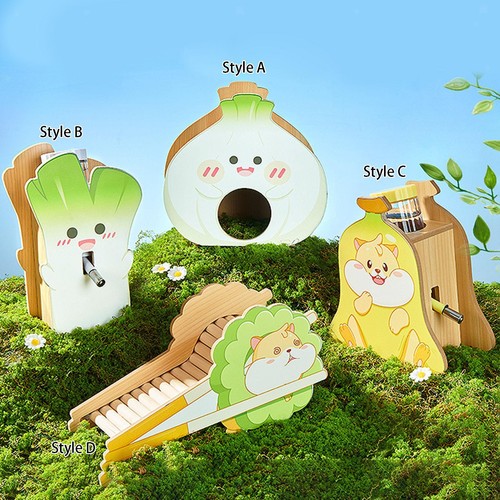 Hamster wood house play room - hamster,