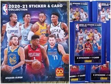 NBA 2020 2021 - Lot Album vide + 100 pochettes cartes stickers Panini