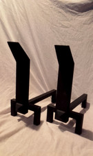 XX Paire de chenets moderniste circa 1960