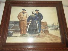 Aquarelle RAYMOND BLOSSIER  - Au Pays Bigouden - Marine Bretagne