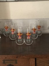 Lot de 6 verres anciens à jus