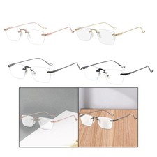 Lunettes à miroir plat, lunettes sans monture à la mode pour les jeux, les