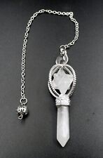 Pendule Merkaba en Cristal de Roche du Brésil.