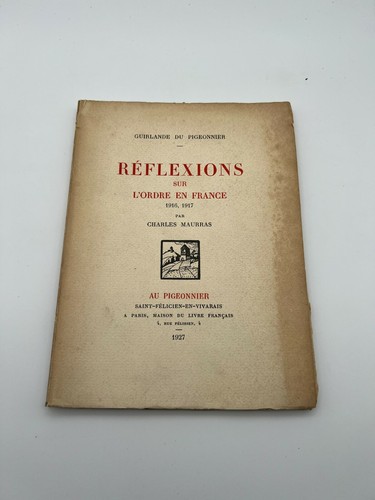Charles maurras réflexions - charles,