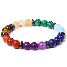 Bracelet de perles Lapis lazuli Oeil de tigre Hématite Améthyste Malachite...