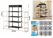 Meuble À Chaussures 5 Étagères Organisateur Gain De Place Avec Dessus