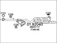 SILENCIEUX ARRIèRE FIAT COUPE
