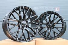 Audi R8 Style R19 5x112 jantes alliage noir brillant 4x 19 pouces 8.5j jantes...