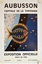 Affiche JEAN PICART LE DOUX Exposition AUBUSSON Capitale de la Tapisserie