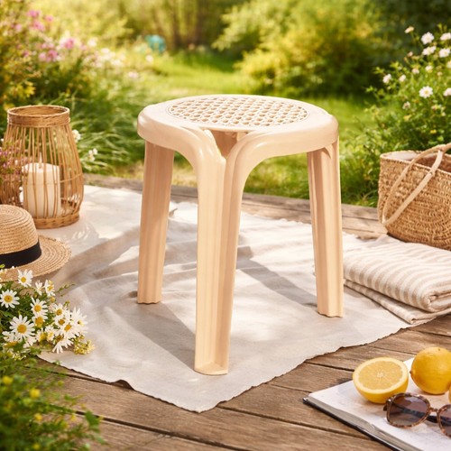 Tabouret vintage stamp - vintage, beige